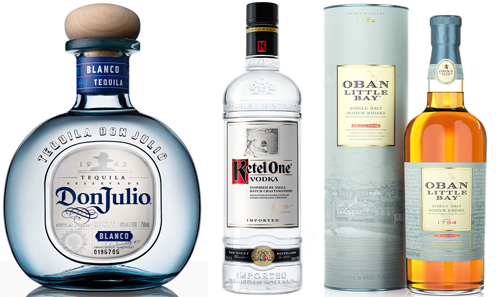 tequila don julio blanco vodka ketel one white whiskey oban