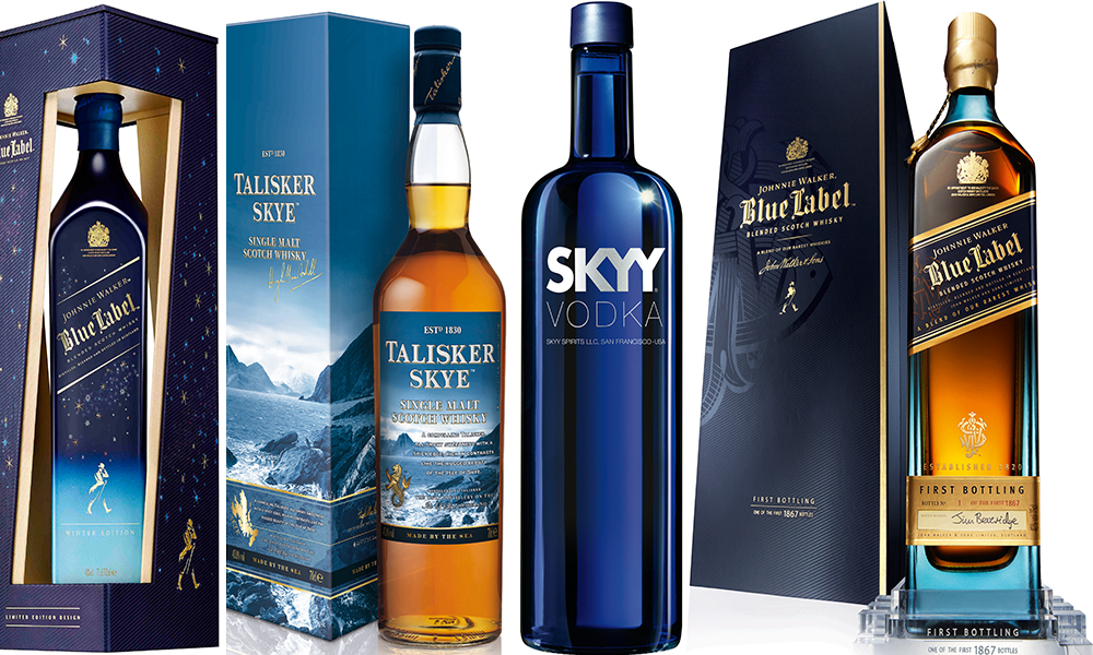 whisky Johnnie Walker blue label winter edition diageo whisky talisker SKY Vodka blu whisky Johnnie Walker blue label