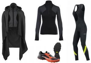 Rewoolution mantle with down and under jacket / sneakers Dynafit Feline Pro-Vibram / Thermo Bobshorts Gore-Tex