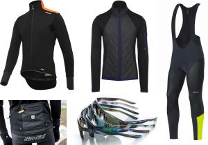 Santini Vega Xtreme jacket / Rewoolution jacket / Nike sport sun eyewear / Windstopper pant by Gore-tex