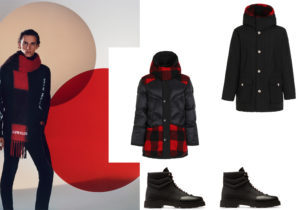 CK Holidays look / Woolrich reversible parka / boots Zermatt di Bally