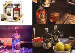 Liquore Di Saronno confezione di Natale / bottiglia Signature di Absolut Vodka / Liquore rum Brugal dal 1888 / bottiglie in coppia di Gin 'Mi.& Ti.'