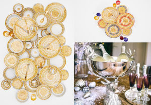 Collezione porcellane 'Rhapsody mood' prodotto da Rosenthal per Versace / Recipiente porta champagne di Culinay Concept disponibile su Amazon