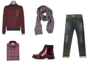felpa Aeronautica Militare / camicia Bagutta Uomo / sciarpa Monechiaro / scarponcini Fila / jeans Jeckerson
