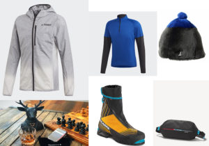 giaccone Adidas Performance / accendino Remington / pile Adidas Performance / cappello Meuhlbauer / Scarpa Phantom Tech / marsupio Freitag