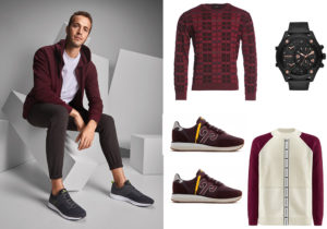 look Lumberjack / pull Monechiaro / scarpe Wushu / felpa Kappa / orologio Diesel