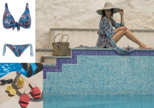 bikini 'Rias Paisley' by Triumph / ciabattine 'Amor' di Arteana / total look Poupette St.Barth