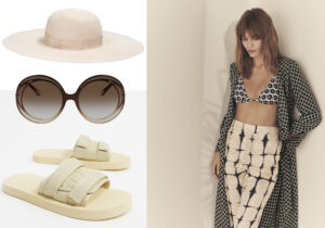 cappello Borsalino / montatura Chloè eyewear modello 'Carlina' / ciabattine Asos Design / total look Momonì