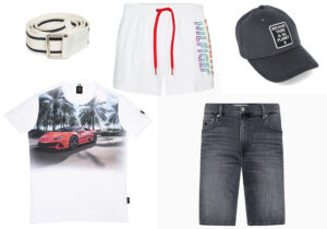 cintura Slam / T-Shirt Automobili Lamborghini / costume Tommy Hilfiger Essential / cap Ecoalf/ jeans corti CKJ Calvin Klein Jeans