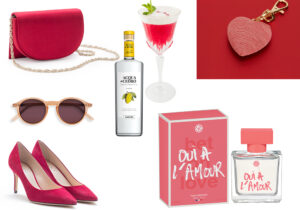 Borsa e décolleté by Rodo / occhiali Izipizi Sun / cocktail con Acqua di Cedro di Nardini / portachiavi Parfois / profumo 'Ouì à l'Amour' by Yves Rocher