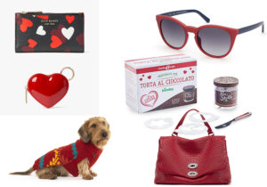 Busta e porta monete Kate Spade New York / vestitino Poldo Dog Couture / occhiali Gant by Marcolin / Torta al Cioccolato pack by Bimbi Barilla / Postina di Zanellato