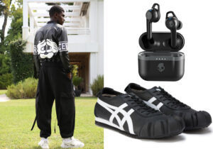 Total look Iceberg / Skullcandy Buds case Hero / sneakers Onitsuka Tiger