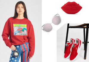 Love look di Fiorucci by Alessandro Enriquez / occhiali Silhouette / borsa Aldo / sneakers Puma