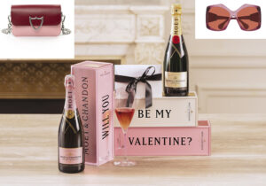 borsa HTC / kit Moët & Chandon 'Specially Yours per San Valentino' / occhiali Gucci by Kering