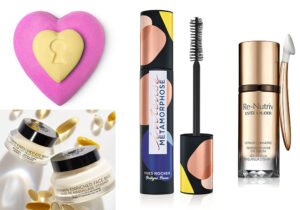 Love locket bath bomb di Lush / Bobbi Brown vitamin eye cream / base Yves Rocher Mascara / Métamorphose ReNutriv Eye Serum