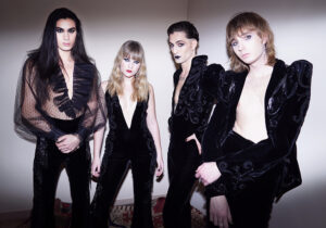 La band musicale dei Maneskin in total look Etro