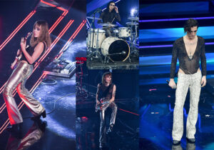 La band dei Maneskin in total look Etro