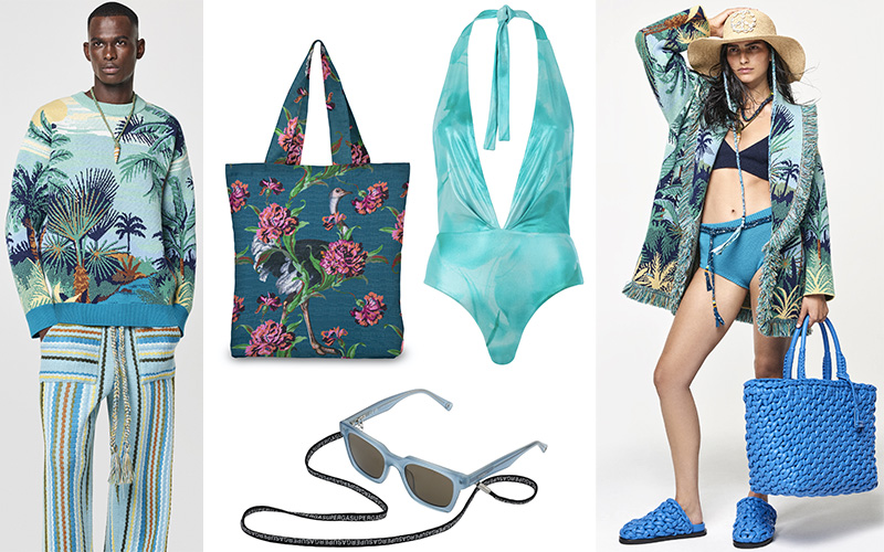 valigia estate 2023Alanui Miss Bikini Silhouette Vibram Hawaianas side classic metallic Mandarina Duck