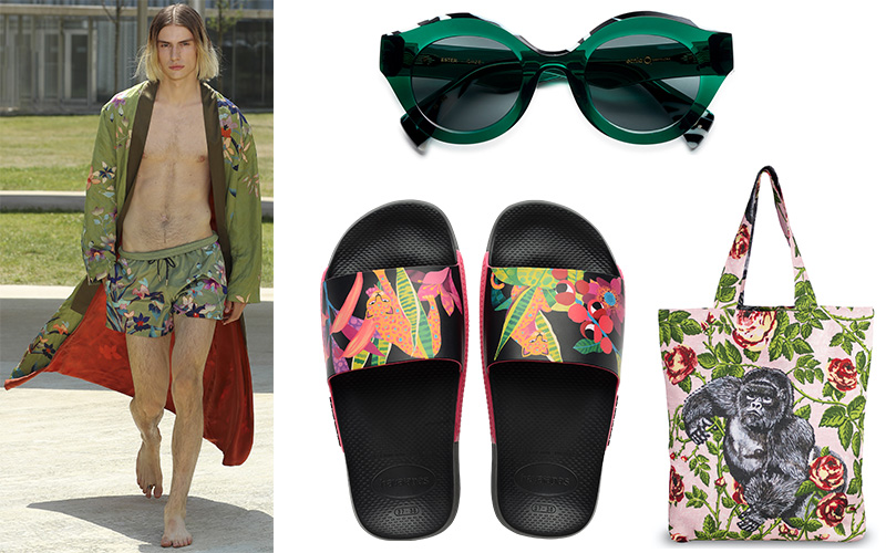 valigia estate 2023Alanui Miss Bikini Silhouette Vibram Hawaianas side classic metallic Mandarina Duck