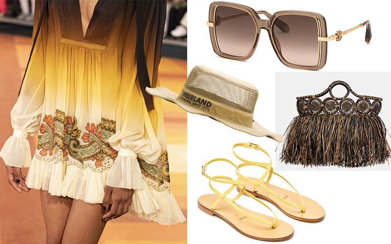 valigia estate 2023Alanui Miss Bikini Silhouette Vibram Hawaianas side classic metallic Mandarina Duck