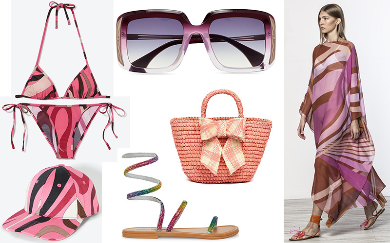 valigia estate 2023Alanui Miss Bikini Silhouette Vibram Hawaianas side classic metallic Mandarina Duck